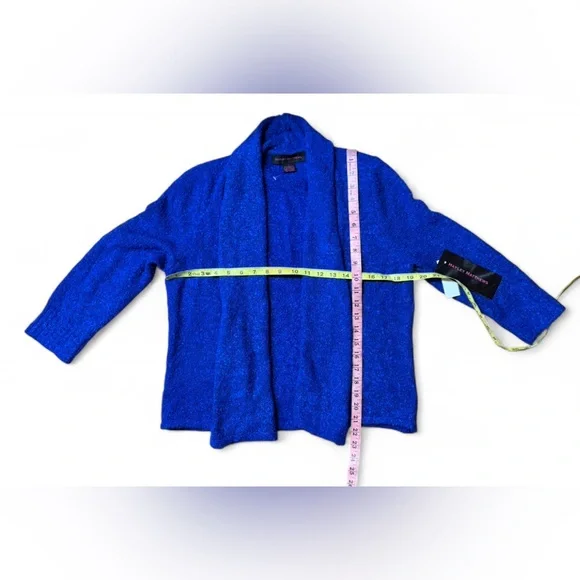 Hayley Matthews Royal Blue Bouclé Open Front Cardigan - NWT - Picture 8 of 8